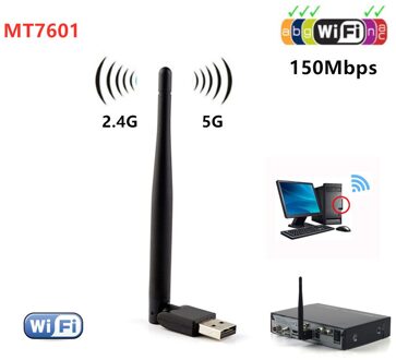 Wireless Mini Usb Wifi Adapter 802.11b/g/n 150Mbps Ralink MT7601 Voor Laptop Wifi Dongle Ethernet Netwerkkaart Smart Tv Antenne