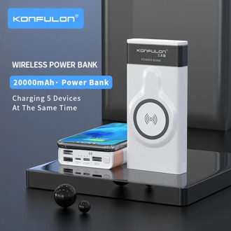 Wireless Power Bank 20000 mAh Wireless Charger Powerbank Quick 3.0 Portable Charging Slim Power bank For iPhone12 Laptop