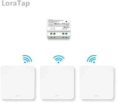 Wireless Switch Kinetic Self-Powered Wall Switch No Battery Needed, Lighting Remote Control up to 30m, No Wire, Easy to Install