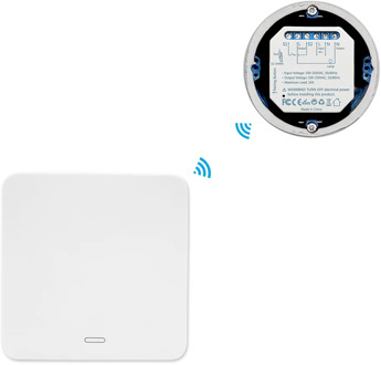 Wireless Switch Remote Control light kinetic Self Powered Push Button Wall Panel No Wire No Battery Needed No WIFI Easy to Use