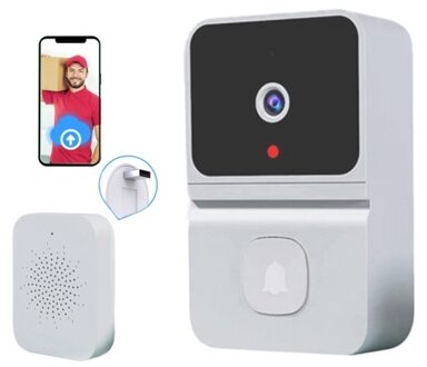 Wireless Video Doorbell Camera Smart Doorbell with 450P Night Vision 2-Way Audio Cloud Storage Battery Powered Tuya APP Control
