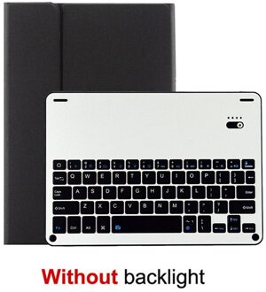 Wirless Backlight Toetsenbord Case Voor Ipad 10.2 Inch Tablet Cover Voor Ipad 7th Gen A2197 Case Pu Leather Afneembare cover zwart