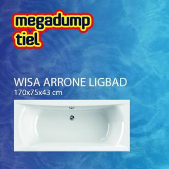 Wisa Ligbad Arrone Wit 170X75X43 cm - 170x75x43 cm