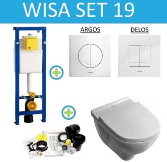Wisa XS set19 O.Novo DirectFlush (Met Argos of Delos drukplaat) Wit