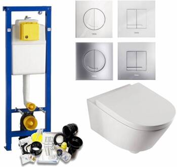 Wisa Xs Toiletset 04 Aqua Splash Metro Met Bril En Drukplaat Wisa