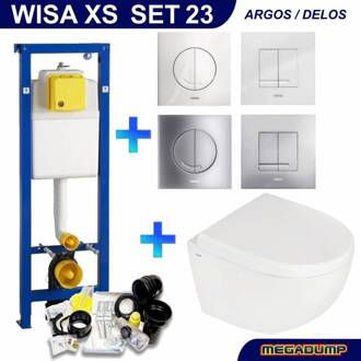 Wisa Xs Toiletset 23 Megasplash Zero Compact Met Bril En Drukplaat Wisa