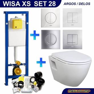 Wisa Xs Toiletset 28 Creavit Tp325 Wit Met Softclose Zitting Wisa