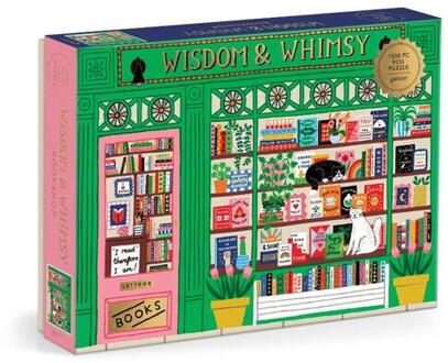 Wisdom & Whimsy Bookshop 1000 Piece Foil Puzzle -  Galison (ISBN: 9780735388000)