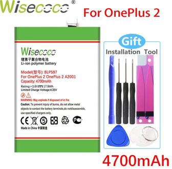 Wisecoco 4700Mah BLP597 Batterij Voor Oneplus 2 Een Plus 2 Twee A2001 Telefoon