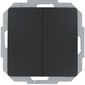 Wisselschakelaar Wissel/Wissel - Paris HK05 - Inbouw - 1-voudig Dubbel Schakelaar - Mat Zwart