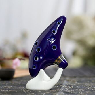Wit 6/12 Hole Ocarina Collector Keramische Hand Stand Base Voor Muziek Liefhebbers