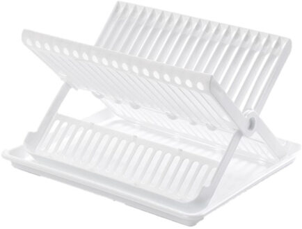 Wit afdruiprek 2-laags met lekbak 37 x 33 x 21 cm - Afdruiprekken