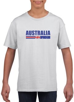 Wit Australie supporter t-shirt voor kinderen XS (110-116)