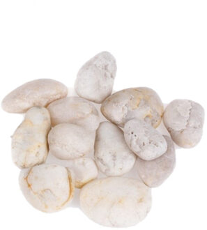Wit/beige decoratie/hobby stenen/kiezelstenen 350 gram