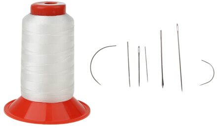 Wit Bonded Nylon Naaigaren Met Naalden Voor Lederen Bekleding