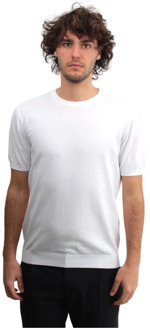 Wit Crew Neck T-shirt Kangra , White , Heren - 2Xl,M,3Xl,4Xl