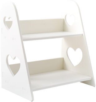 Wit DIY desktop organizer plank houder cosmetica en briefpapier houder dubbeldeks desktop plank