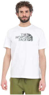 Wit Easy Print Crew Neck T-shirt The North Face , White , Heren - Xl,M,S