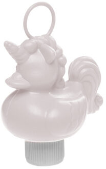 Wit eenhoorn badeendje badspeelgoed 12 cm