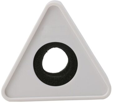 Wit Gat Driehoekige Mic Microfoon Tv Interview Logo Vlag Station Diy zwart