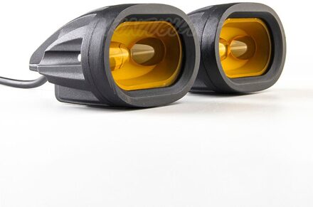 Wit/Geel 20 w LED Verlichting 6D Universele Motorfiets Spot Off Road Extra Spot Lamp Driving Mistlamp voor Auto Vrachtwagen 2stk geel licht