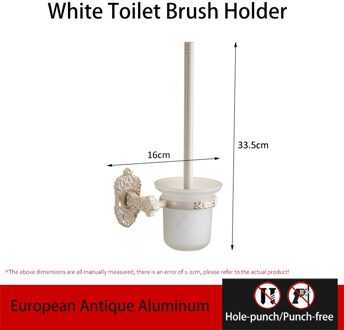 Wit Gesneden Handdoekenrek Europese Antieke Bad Haak Hardware Pak Vouwen Houder Aluminium Douche Ring Hanger Accessoires 00TR0901 Toilet Br
