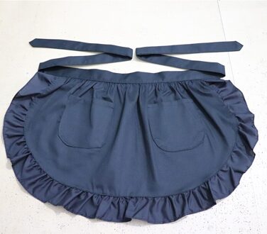 Wit Half Taille Bistro Restaurant Katoen Ruche Schort Vrouwen Keuken Koken Avental de Cozinha Schort met Zakken BA013