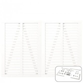 Wit Houten Dubbele Tuinpoort Harmoni 200 x 140 CM Black