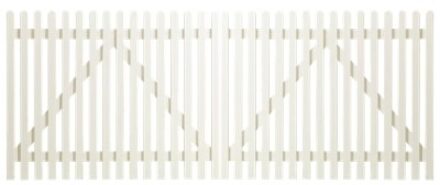 Wit Houten Dubbele Tuinpoort Retro 300 x 120 CM Black