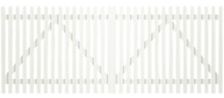 Wit Houten Dubbele Tuinpoort Skagen Lux 300 x 120 CM Black