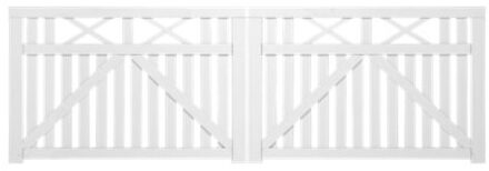 Wit Houten Dubbele Tuinpoort Vinesse 300 x 98 CM Black