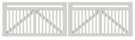 Wit Houten Dubelle Tuinpoort Linea 300 x 80 CM Black