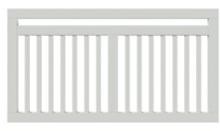 Wit Houten Tuinhek Linea 150 x 80 CM Black