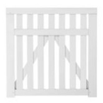 Wit Houten Tuinpoort Country 100 x 98 CM Black