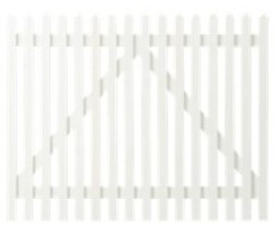 Wit Houten Tuinpoort Skagen Lux 150 x 120 CM Black