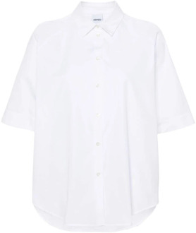 Wit Katoenen Poplin Overhemd Aspesi , White , Dames - S,Xs,2Xs