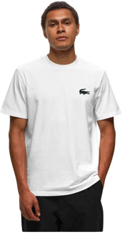 Wit Katoenen T-Shirt - Lacoste Lacoste , White , Heren - 2Xl,Xl,L,M,S