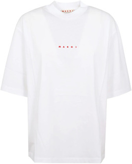 Wit Katoenen T-Shirt Lily L1W01 Marni , White , Dames - Xs,2Xs