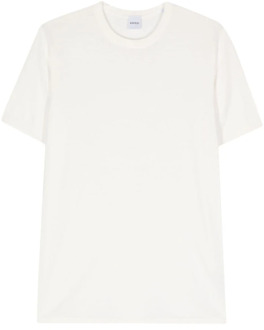 Wit Katoenen T-shirt met Ribboorden Aspesi , White , Heren - 2Xl,Xl,L,M