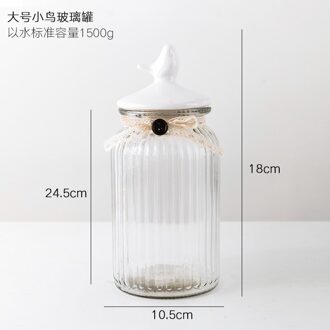 Wit Keramische Snoep Kan Glas Europese Creatieve Snoep Opslag Kan Smeedijzeren Keramische Met Deksel Nordic Kristallen Opslag Kan Decor groot Can vogel