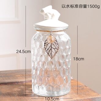 Wit Keramische Snoep Kan Glas Europese Creatieve Snoep Opslag Kan Smeedijzeren Keramische Met Deksel Nordic Kristallen Opslag Kan Decor groot Jar konijn