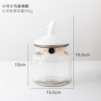 Wit Keramische Snoep Kan Glas Europese Creatieve Snoep Opslag Kan Smeedijzeren Keramische Met Deksel Nordic Kristallen Opslag Kan Decor klein Can vogel