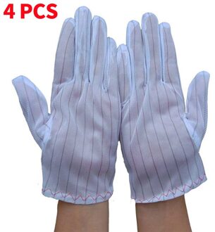 Wit Labor Dikke Katoenen Werkhandschoenen Katoenen Doek Dunne Medium En Dikke Etiquette Wenwan Gestreepte Handschoenen 4stk
