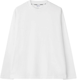 Wit Langarmig Jersey T-Shirt Sunnei , White , Heren - L,M,S