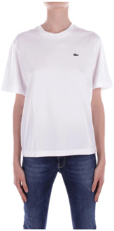 Wit Logo Front T-shirt Lacoste , White , Dames - 2Xl,Xl,L,S