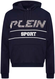 wit logo marineblauwe hoodie