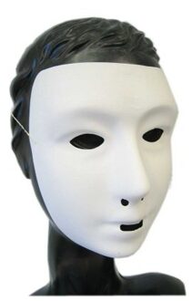 Wit masker om zelf te beschilderen