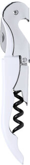 Wit met zilveren RVS kurkentrekker 3-in-1