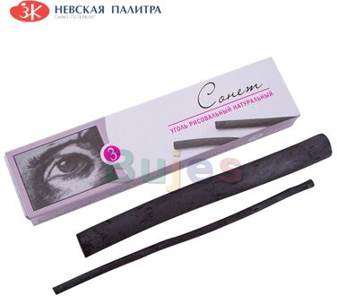 Wit Nachten Sonnet Houtskool Potloden, Natuurlijke Tekening Houtskool Hout, Uniform Kleuring 3stk-1 doos