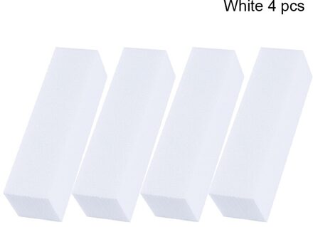 Wit Nail Art Buffers Schuren Block Buffing Slijpen Polijsten Blok Nail File Buffer Pedicure Professionele Nail Art Tool wit 4stk